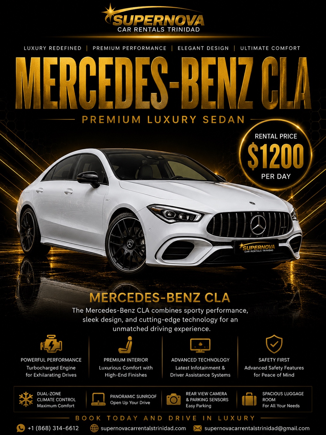 Mercedes-Benz CLA rental poster